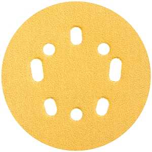 Norton 04062 Sanding Disc, 5 in Dia, Coated, P80 Grit, Coarse, Aluminum Oxide Abrasive, Paper Backing, Universal Vacuum