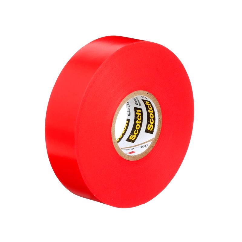 3M Scotch 3/4 in. W X 66 ft. L Red Vinyl Electrical Tape, Pack of 10