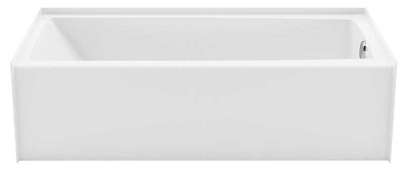 Maax Jaxi 6030 106882-R-000-002 Series Bathtub, Right Hand Drain Location, 49 gal Capacity, 60 in L, 31-1/2 in W, White