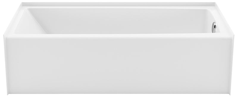 Maax Jaxi 6030 106882-R-000-002 Series Bathtub, Right Hand Drain Location, 49 gal Capacity, 60 in L, 31-1/2 in W, White