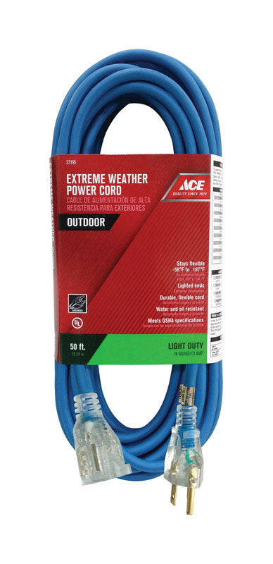 Ace Indoor or Outdoor 50 ft. L Orange Triple Outlet Cord 12/3 STW