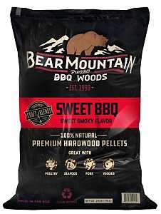 Bear Mountain Craft Blends FK92 Series BBQ Pellet, Sweet, 20 in L, Wood, 20 lb Bag