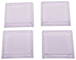 ProSource FE-50850-PS Caster Furniture Glide, Carpet/Steel, Clear, Clear, 2-1/4 x 2-1/4 x 3/8 in Dimensions