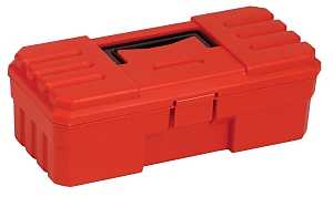 Quantum Storage Systems RTB12 Tool Box, Polypropylene, Red, 5-1/2 x 12 x 4-1/8 in Outside