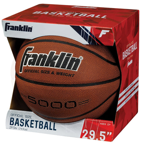 Franklin Sports 32050 Basketball, 29-1/2 in Dia, Black/Tan