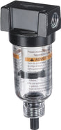 Tru-Flate 24-343 Air Line Filter, Manual, Polycarbonate, 4.4 in H