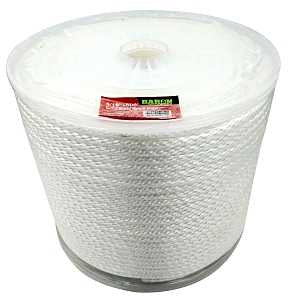Baron 54012 Rope, 5/16 in Dia, 600 ft L, 192 lb Working Load, Nylon/Poly, White