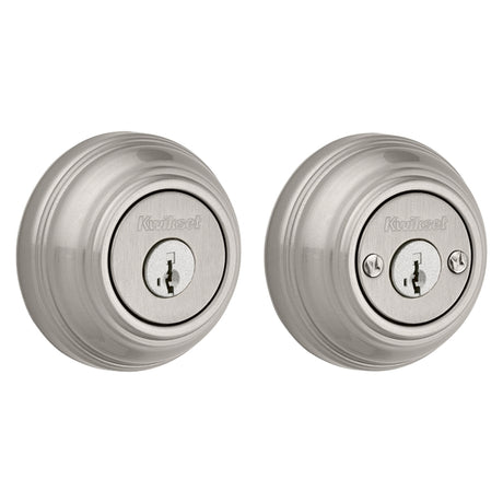 Kwikset 99850-074 Deadbolt, 1 Grade, K4 Key, Metal, Satin Nickel, 2-3/8 to 2-3/4 in Backset, KW1 Keyway