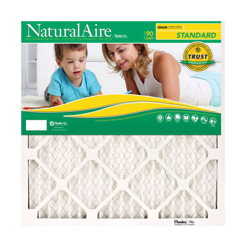 NaturalAire 19 in. W X 22 in. H X 1 in. D 8 MERV Pleated Air Filter 1 pk, Pack of 12