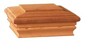 Maine Ornamental 72893 Post Cap, Flat Top, 6 in L, 6 in W, Cedar Wood