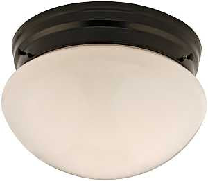 Boston Harbor F13BB01-6854-ORB Single Light Round Ceiling Fixture, 120 V, 60 W, 1-Lamp, A19 or CFL Lamp, Bronze Fixture