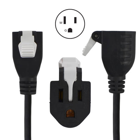 Conntek Indoor 6 ft. L Black 1 to 3 Outlet Cord 14/3 SJT 18/3 SVT