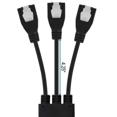 Conntek Indoor 6 ft. L Black 1 to 3 Outlet Cord 14/3 SJT 18/3 SVT