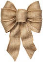 Holidaytrims 6112 Wired Bow, Burlap, Natural, Pack of 12