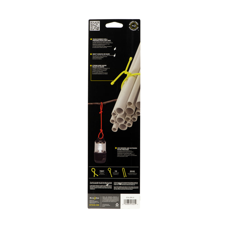 Nite Ize Gear Tie 24 in. L Black Twist Ties 2 pk