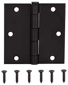 ProSource 20338ORX Square Corner Door Hinge, Steel, Oil-Rubbed Bronze, Loose Pin, 180 deg Range of Motion