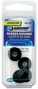 Jandorf 61476 Conduit Bushing, 1/4 in ID, 1/4 in Dia Cable, Rubber, Black, 3/16 in Thick Panel