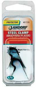 Jandorf 61536 Loom Clamp, 1/4 in Max Bundle Dia, 1/2 in W, Steel/Vinyl, Black