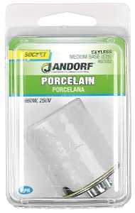 Jandorf 60582 Socket, 250 V, 660 W, Porcelain Housing Material
