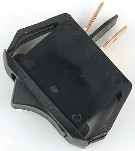 Jandorf 61104 Rocker Switch, 10/16 A, 125/250 V, SPST, Tab Terminal, Black