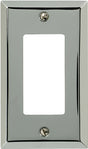 Amerelle 161R Wallplate, 4-15/16 in L, 2-7/8 in W, 1 -Gang, Steel, Polished Chrome
