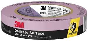 Scotch 2080-24EC Painter's Tape, 60 yd L, 0.94 in W, Paper/Polyethylene Film Backing, Purple