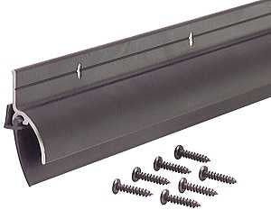 M-D 68734 Door Sweep, 36 in L, 1-7/8 in W, Aluminum Flange