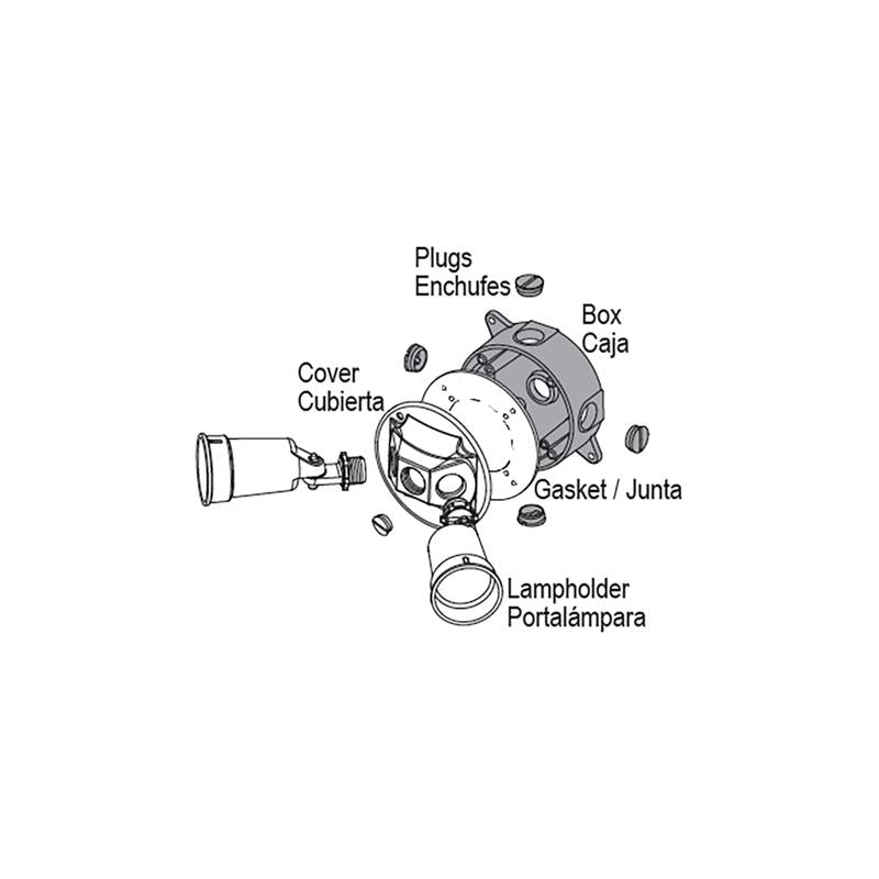 Sigma Engineered Solutions New Work 16 cu in Round Die-Cast Metal Weatherproof Box Gray