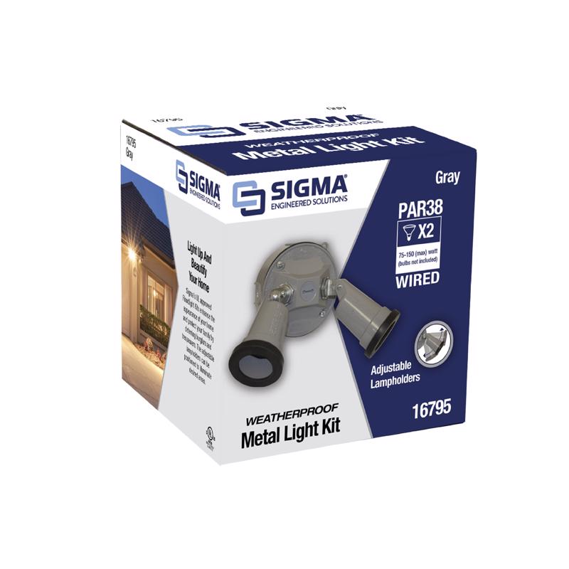 Sigma Engineered Solutions Switch Controlled Gray Lamp Holder Kit Hardwired