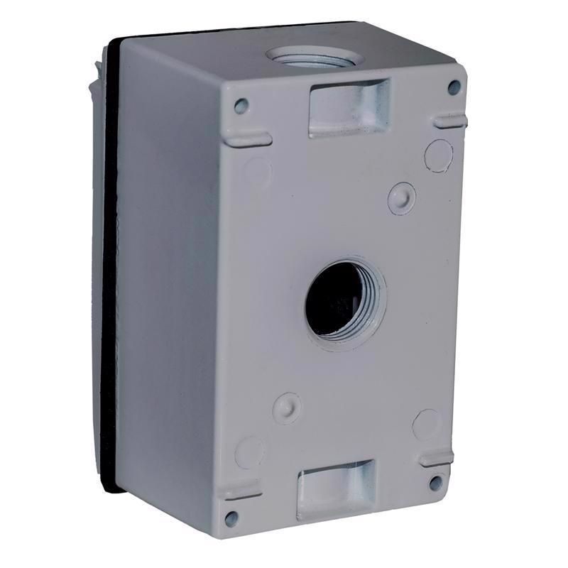 Sigma Engineered Solutions Rectangle Die-Cast Metal 1 gang 4.58 in. H X 2.83 in. W Duplex Outlet Kit