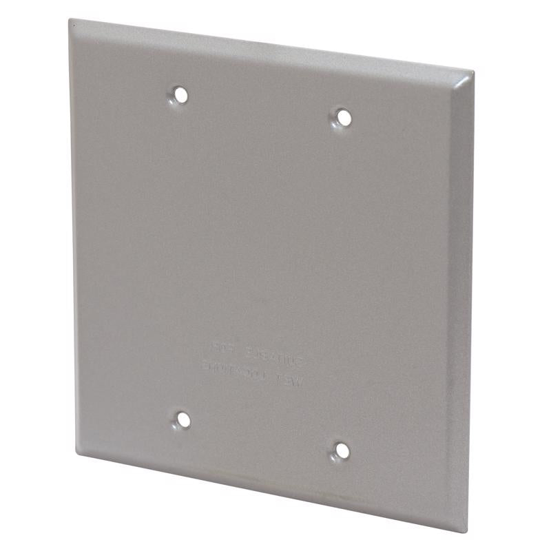 Sigma Engineered Solutions Square Stamped Steel 2 gang 4.49 in. H X 4.49 in. W Flat Box Cover