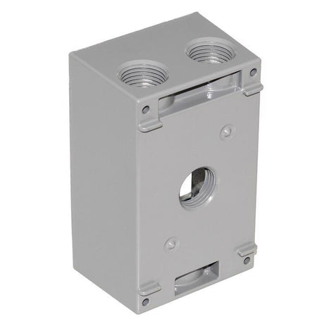 Sigma Engineered Solutions New Work 18.3 cu in Rectangle Die-Cast Metal Weatherproof Box Gray