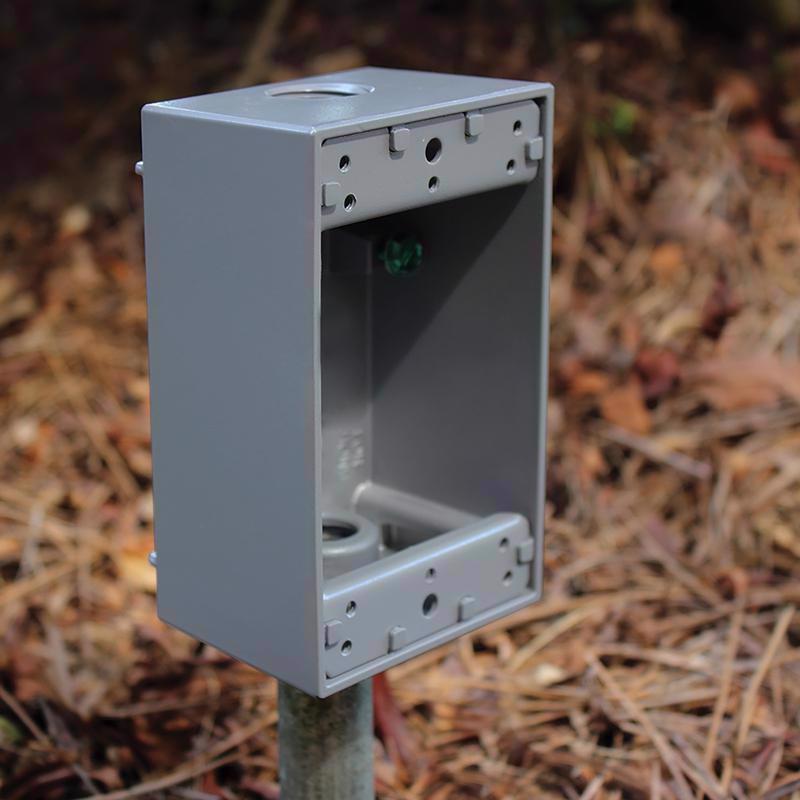 Sigma Engineered Solutions New Work 18.3 cu in Rectangle Die-Cast Metal Weatherproof Box Gray