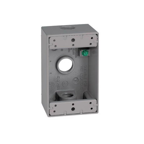 Sigma Engineered Solutions New Work 18.3 cu in Rectangle Die-Cast Metal Weatherproof Box Gray