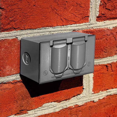 Sigma Engineered Solutions Rectangle Die-Cast Metal 1 gang 2.83 in. H X 4.57 in. W Horizontal Duplex