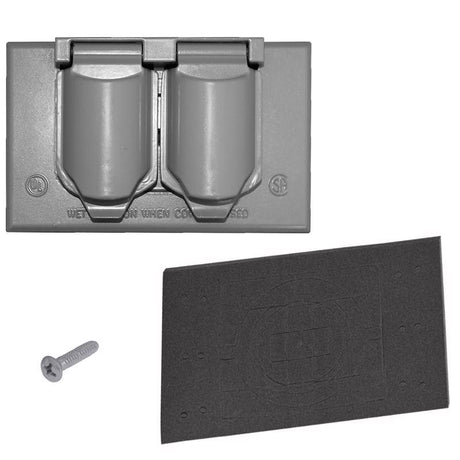 Sigma Engineered Solutions Rectangle Die-Cast Metal 1 gang 2.83 in. H X 4.57 in. W Horizontal Duplex