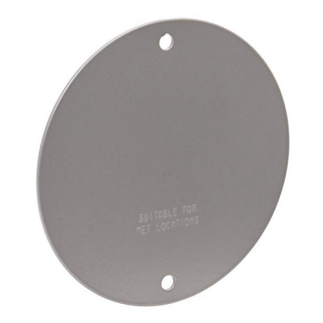 Sigma Engineered Solutions Round Stamped Steel 4.13 in. H X 4.13 in. W Flat Box Cover