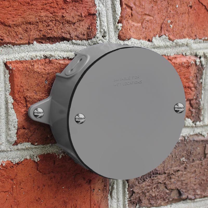 Sigma Engineered Solutions Round Stamped Steel 4.13 in. H X 4.13 in. W Flat Box Cover