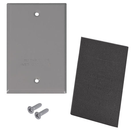 Sigma Engineered Solutions Rectangle Stamped Steel 1 gang 4.52 in. H X 2.77 in. W Flat Box Cover