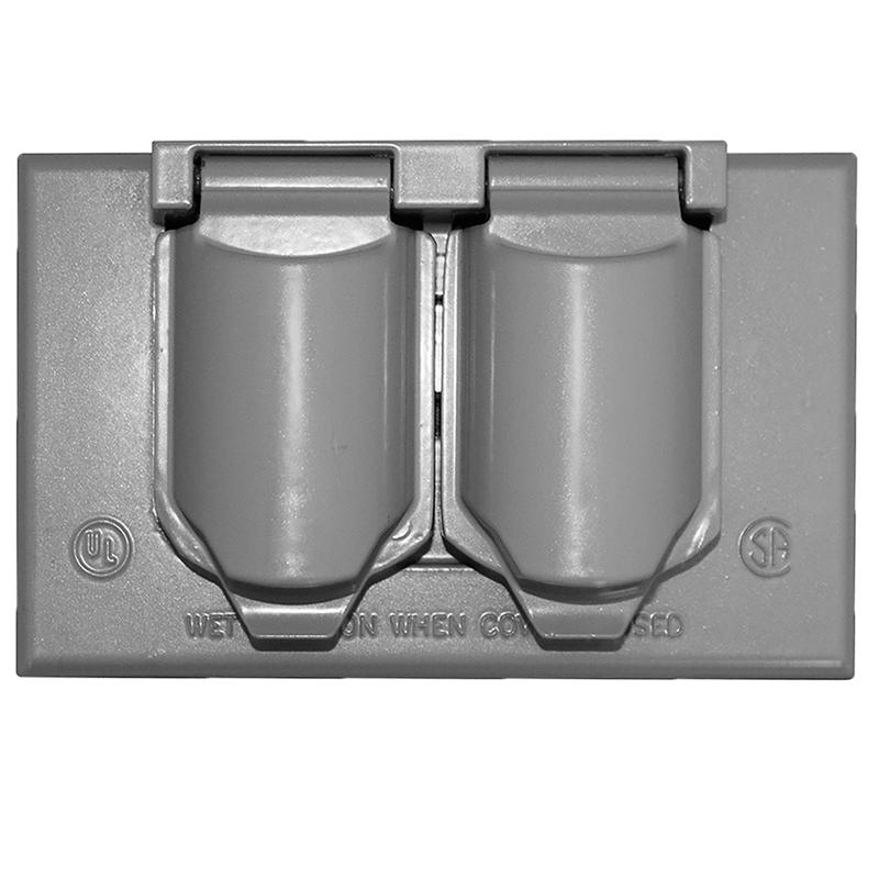 Sigma Engineered Solutions Rectangle Die-Cast Metal 1 gang 2.83 in. H X 4.58 in. W Duplex Outlet Kit