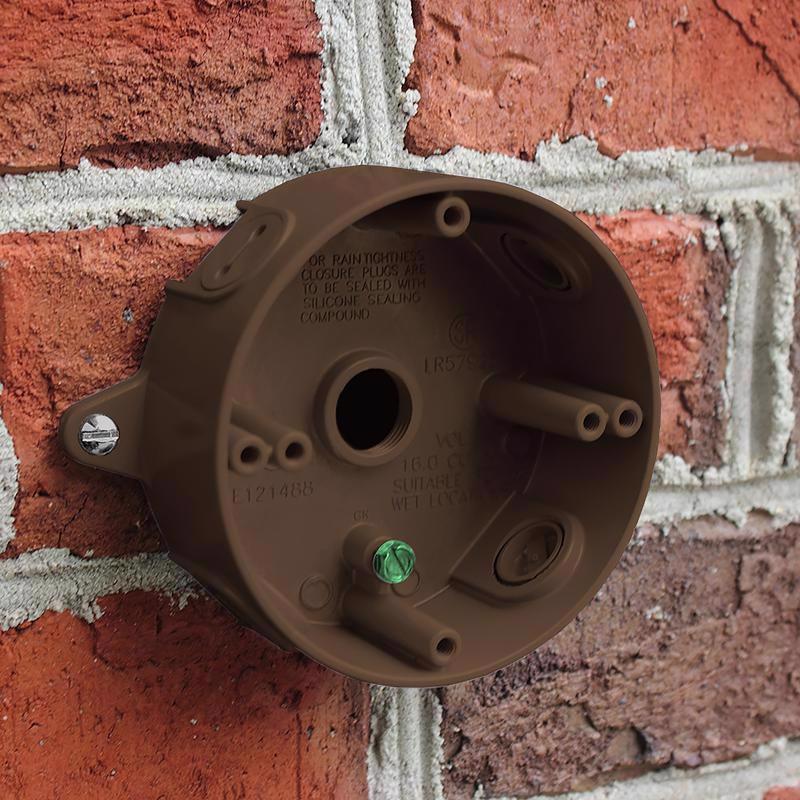 Sigma Engineered Solutions New Work 16 cu in Round Die-Cast Metal Weatherproof Box Bronze