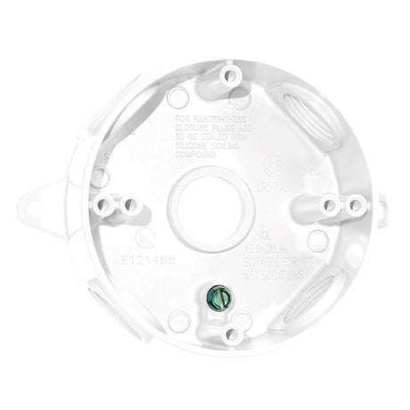 Sigma Engineered Solutions New Work 16 cu in Round Die-Cast Metal Weatherproof Box White