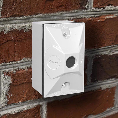 Sigma Engineered Solutions Rectangle Die-Cast Metal 1 gang 4.61 in. H X 2.85 in. W Lampholder Cover