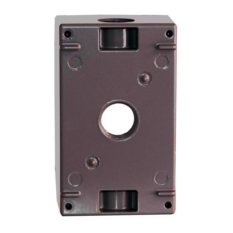 Sigma Engineered Solutions New Work 18.3 cu in Rectangle Die-Cast Metal 1 gang Weatherproof Box Bron