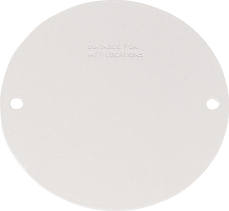 Sigma Engineered Solutions Round Stamped Steel 4.13 in. H X 4.13 in. W Flat Box Cover