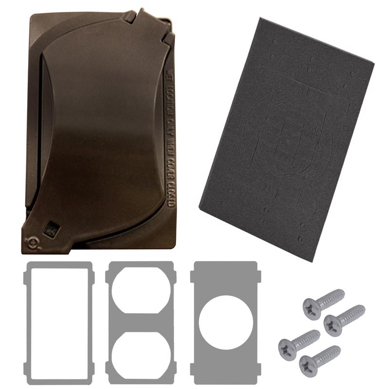 Sigma Engineered Solutions Rectangle Die-Cast Metal 1 gang 4.57 in. H X 2.81 in. W Universal Cover