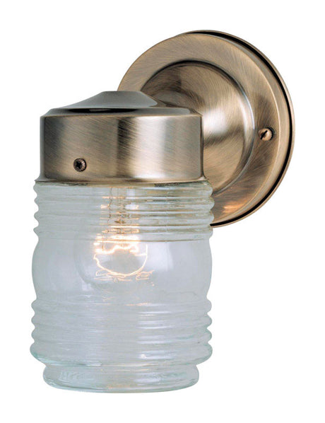 Westinghouse 1-Light Antique Brass Clear Wall Sconce