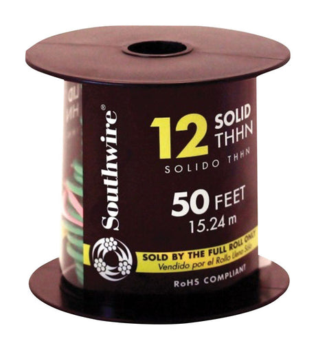 Southwire 50 ft. 12/1 Solid THHN Building Wire, Pack of 2