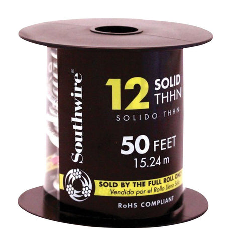 Southwire 50 ft. 12/1 Solid THHN Building Wire, Pack of 2