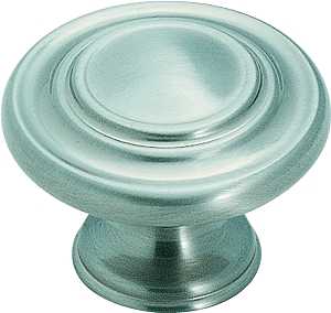 Amerock BP1586G10 Cabinet Knob, 1 in Projection, Traditional, 1-5/16 in, Zinc, Satin Nickel
